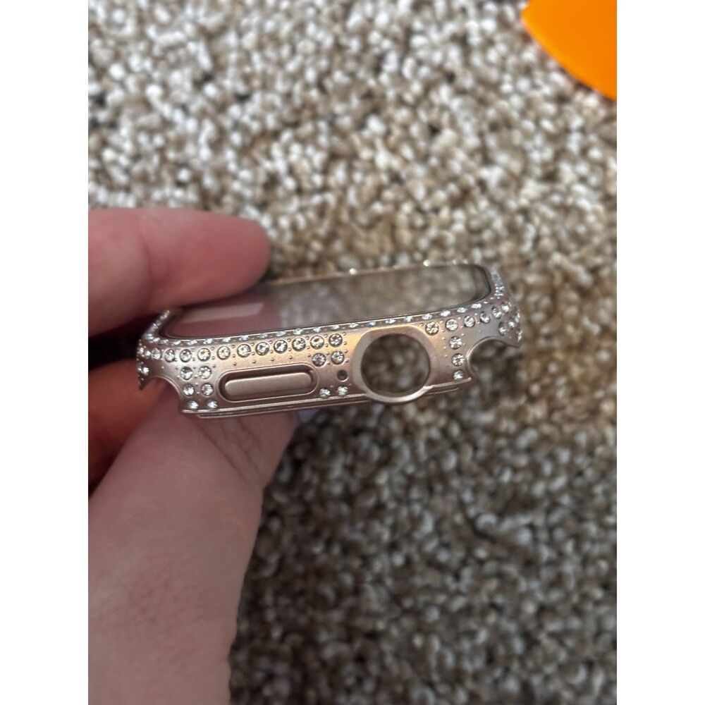 Rose Gold Rhinestone Apple Watch Case & Screen Protector - Picture 4 of 4